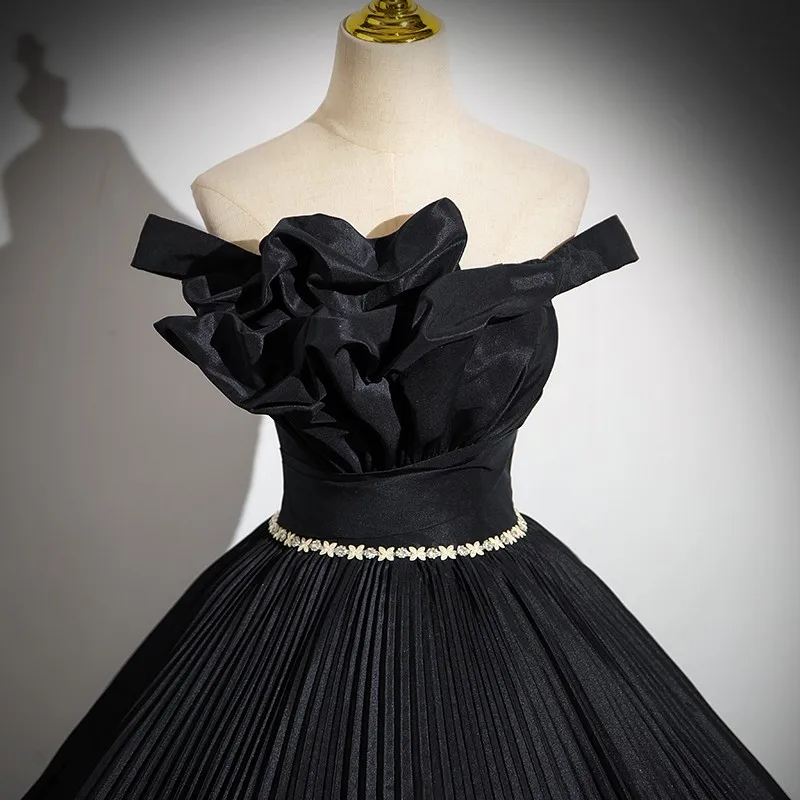 Robes de Quinceanera noires classiques pour femmes, robe de Rhbouffante simple, robe de Rhpersonnalisée, élégante, hors du Rhinitié, quelle que soit la mode