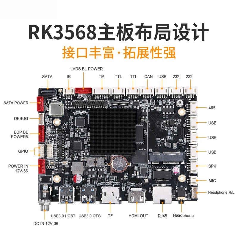 RK3568/3588/3576 نظام أندرويد اللوحة الرئيسية linux/ubuntu آلة التحكم الصناعي آلة الإعلان