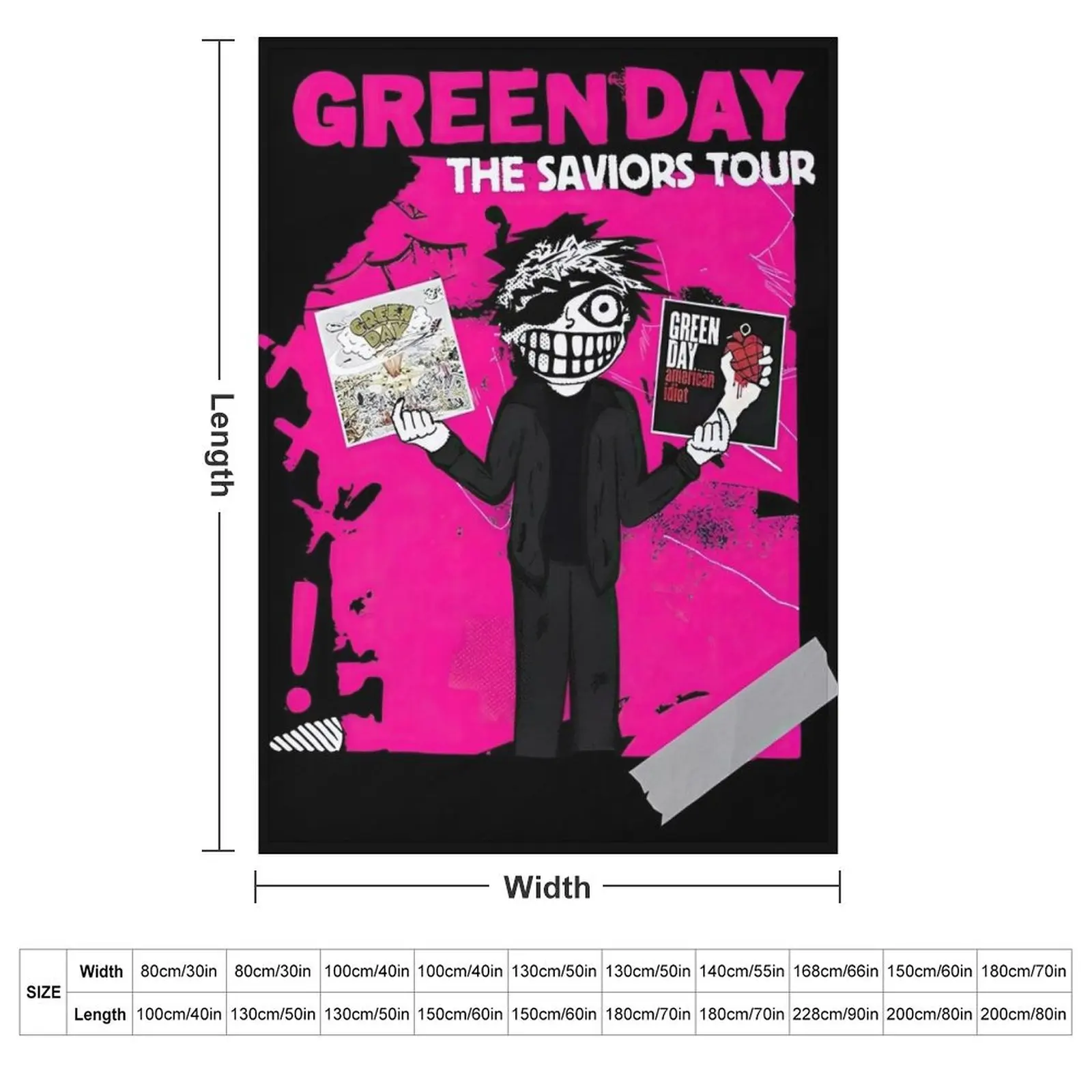 Green Day Tour Throw Blanket Luxury St Cute Plaid Blankets