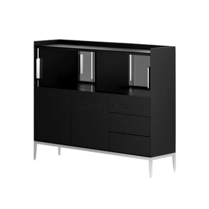 

Nordic style light luxury dining side cabinet living room rock slab cream style simple modern cabinetLX