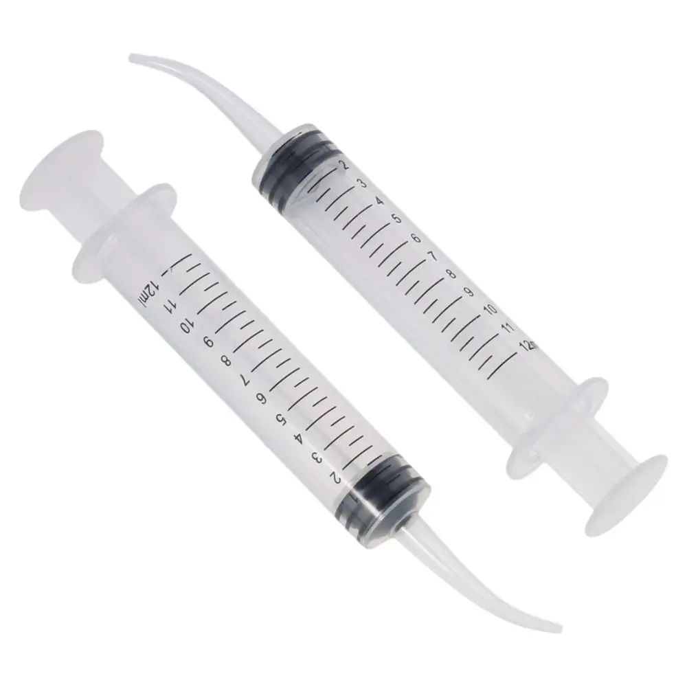 Plastic 12 ml Syringes for Liquid Multipurpose Transparent No Needle Plastic Syringe Liquid Dispensing Measuring Liquids