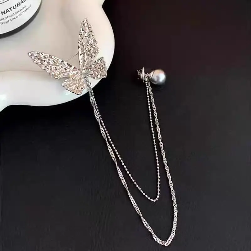 Broche borboleta para mulheres, acessório de roupas moderno e exclusivo, broche floral requintado