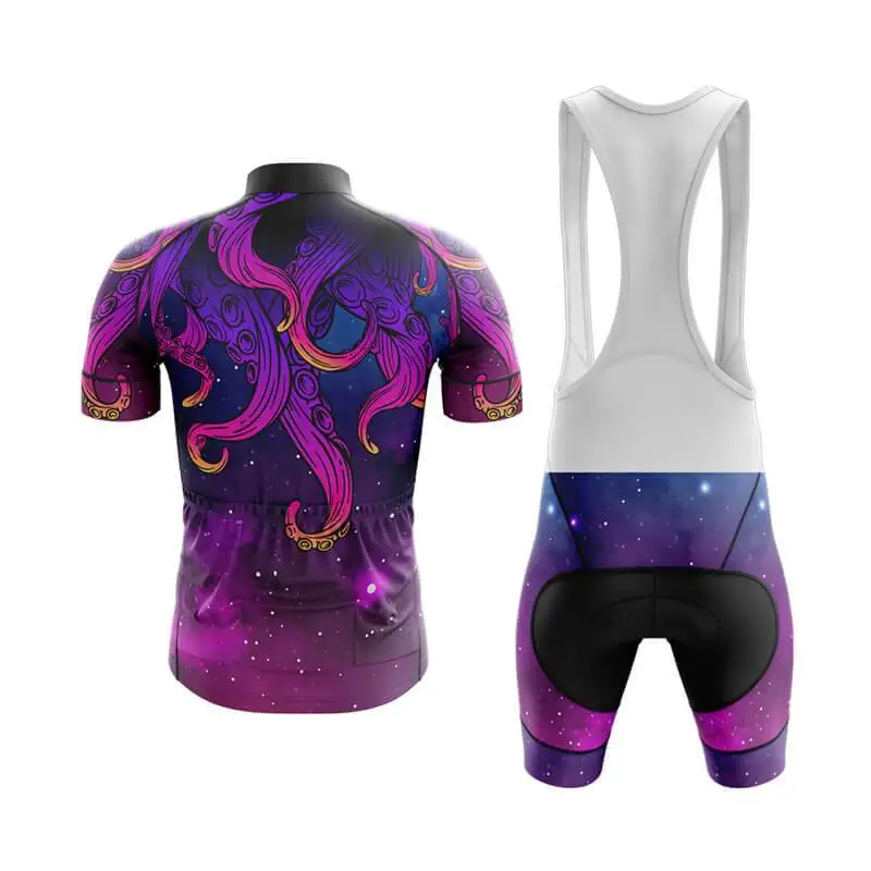 Unisex Breathable Cycling Jersey Set, Octopus Pattern, Short Sleeve, Racing Bike Clothing, Uniform, Summer, 2023