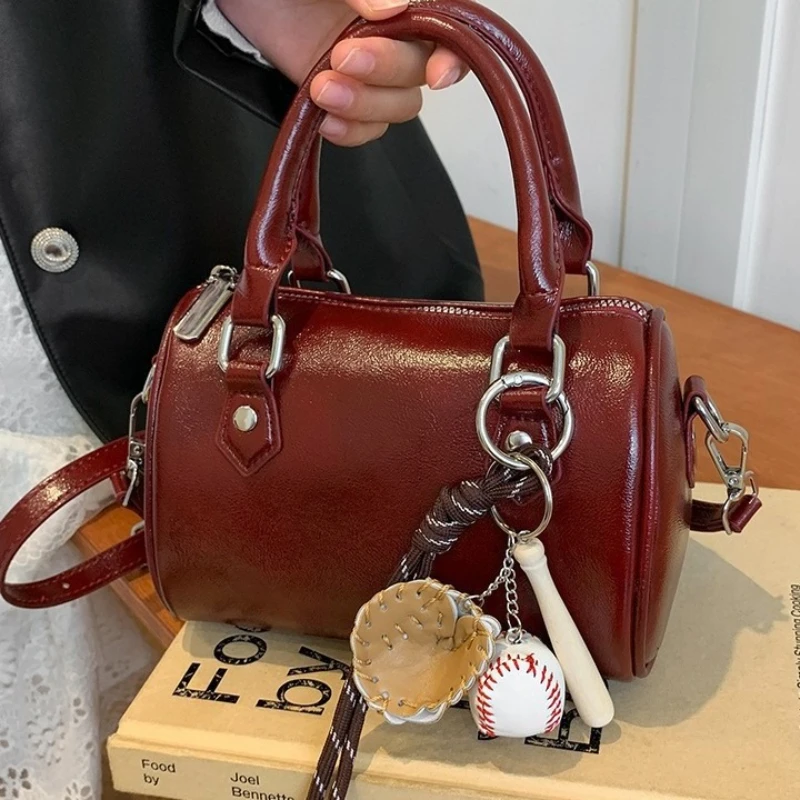 

Light Luxury Glossy Soft Leather Solid Color Handbag Women's 2025 New High-end Chain Commuter Bag Crossbody Bags for Women