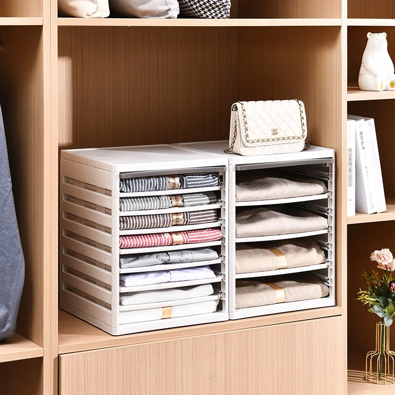 Lazy Wardrobe Folding Board Pull Out Shelf Shirt Pants Storage Organizer T Shirt Clothes Folding Rack