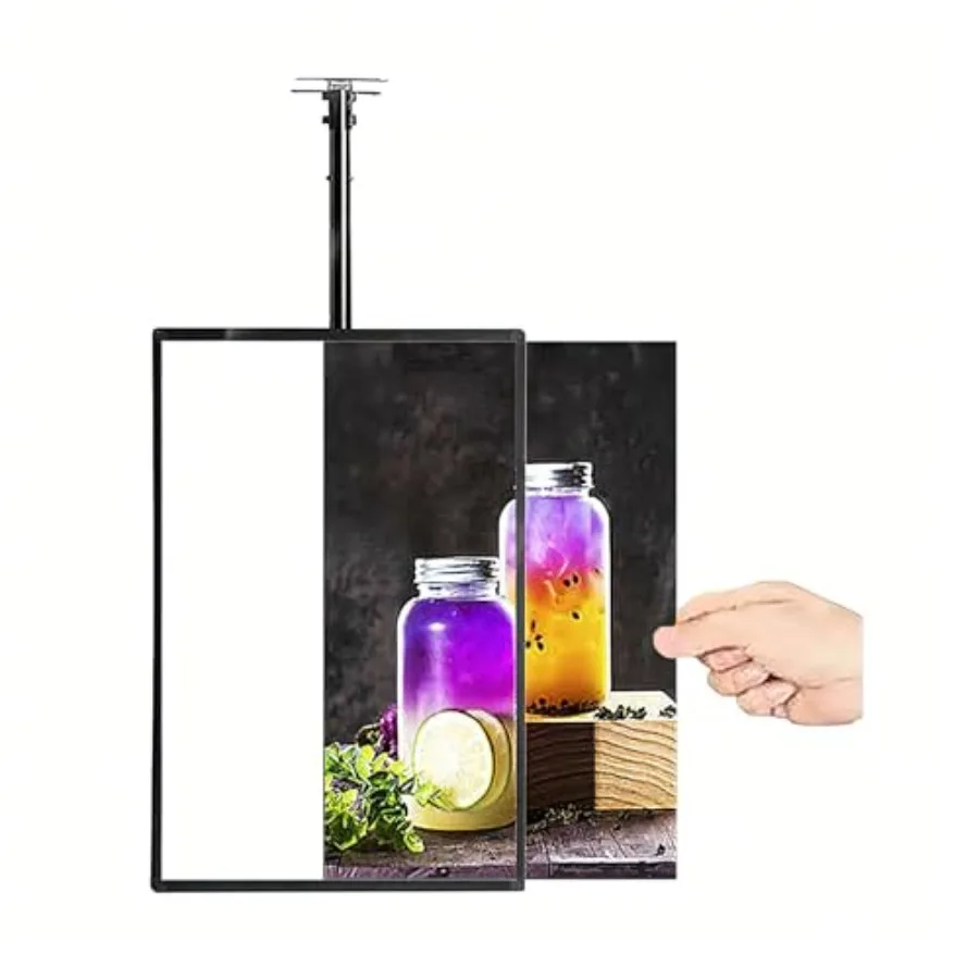 

Wall Mounted LED Menu Light Box 3D Slim Snap Frame Light Box Billboard for Restaurant Coffee Beverage Shop Display Board Sign w