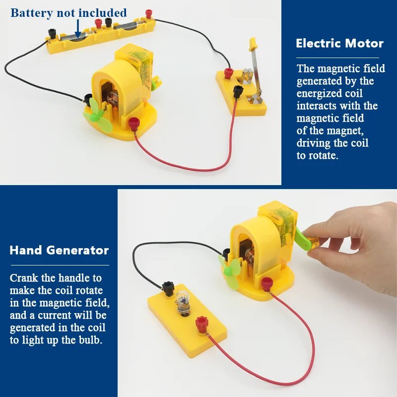Imagem -04 - Avançado Kit de Experiências Eletromagnéticas Laboratório de Física Bell Elétrico Motor de Indução Eletromagnética Gerador Força de Ampere
