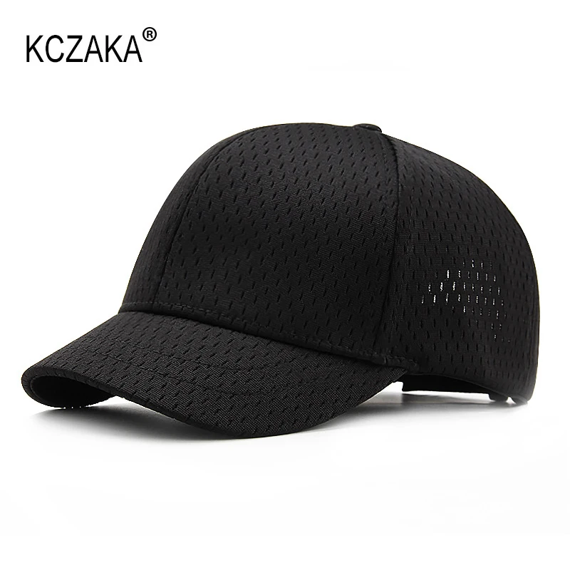 KCZAKA 5cm Short Brim Caps for Men Casual Mesh Breathable Caps Hard Top Blank Short Bill Baseball Cap Sports Umpire Hats