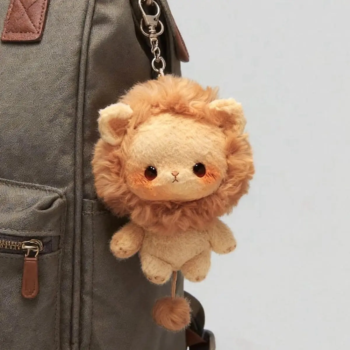 

Lion Doll Plush Doll Cotton Doll Bag Pendant Keychain Gift for Girls and Best Friends