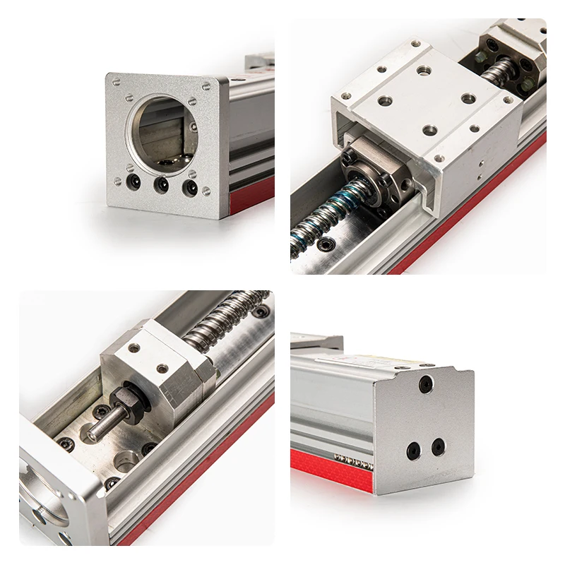 60 wide fully enclosed module Linear double guide rail electric hand crank cross stepping servo screw small slide module