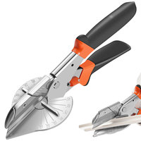 Miter Shears Adjustable 45 to 135 Degree Sharp Trunking Shears Ergonomic Multi Angle Miter Scissors with 2 Replacement Blades