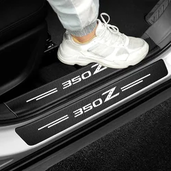 Car Door Sill Trim Protective Film Scuff Plate Stickers for Nissan 350Z Logo Threshold Strip Waterproof Decal Decoration