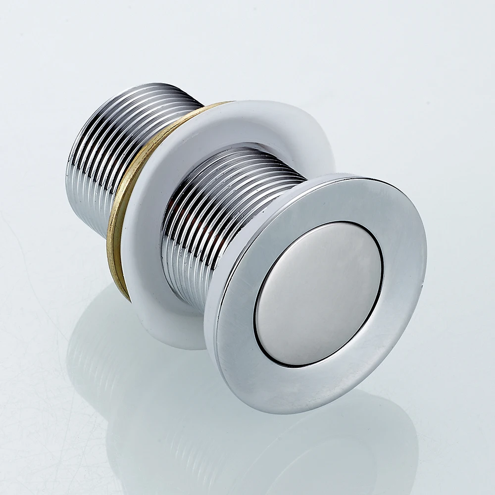 Modern Polished Drains Basin Sink Finish Sink Vanity Up Waste Plug Slotted Drain Without Overflow Bathroom Accessaraies