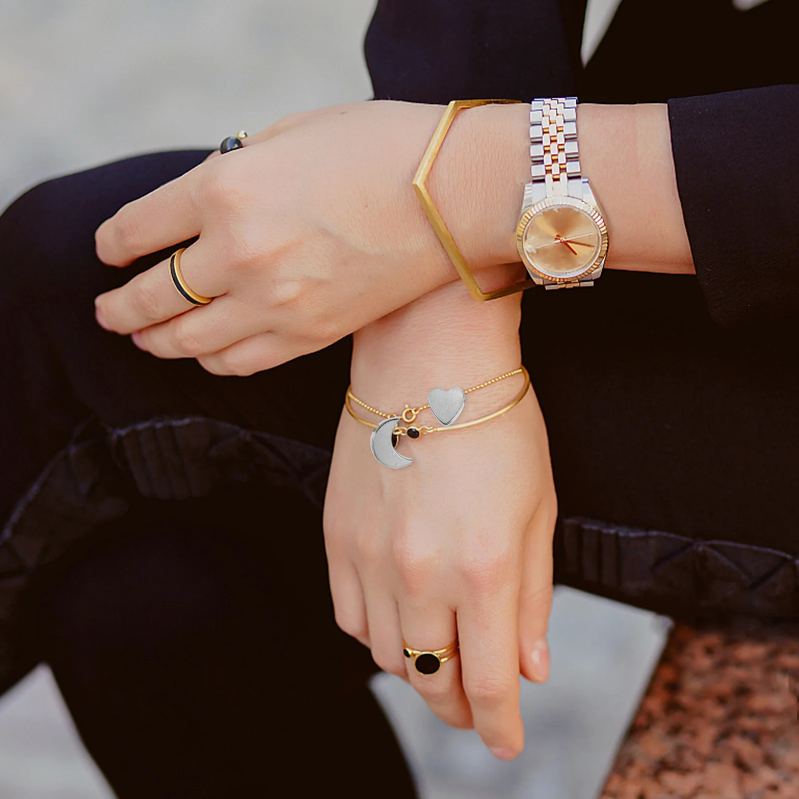 

60Pcs Alloy Small Hole Bead Connectors for DIY Jewelry Making Spacer Beads Bracelet Necklace Accessories Hole Bead Connector