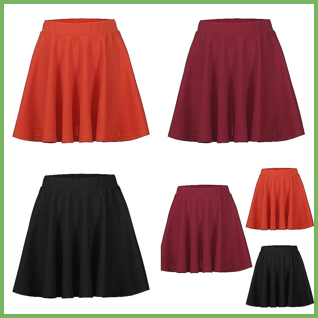 

Женская плиссированная мини-юбка с расклешенным подолом, эластичная летняя юбка А-силуэта, универсальная однотонная, быстрая доставка