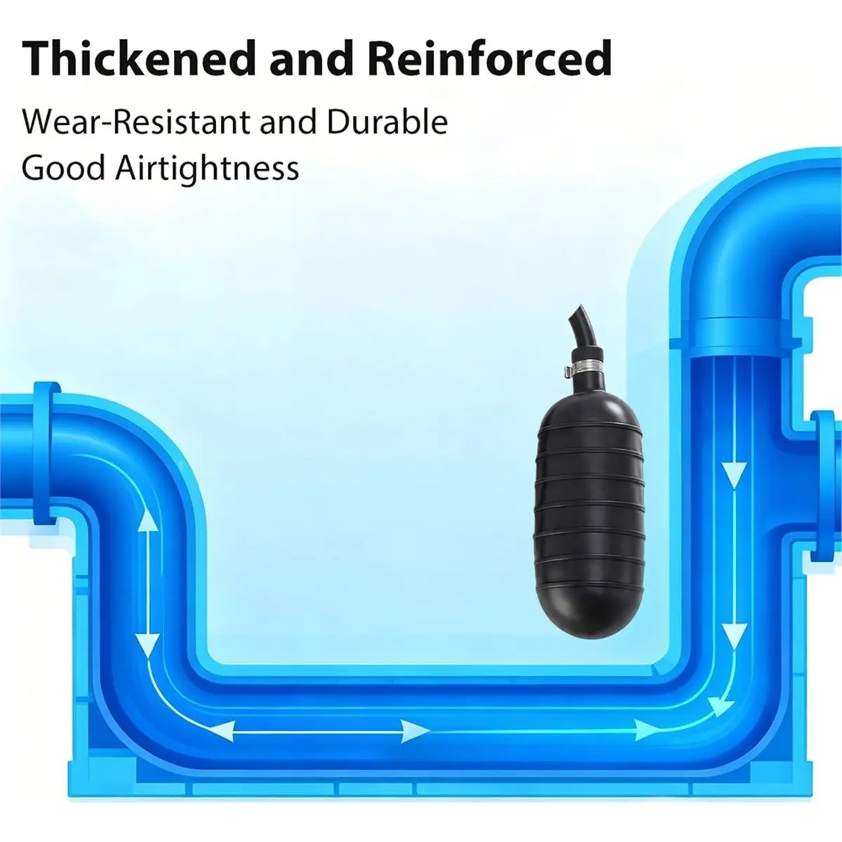 

Inflatable Pipe Plug, 70 mm Pipe Bubble, Barrier Bubble, PVC Pipe Closure,Drain Sanitary Test Balloon for Drainage Pipe