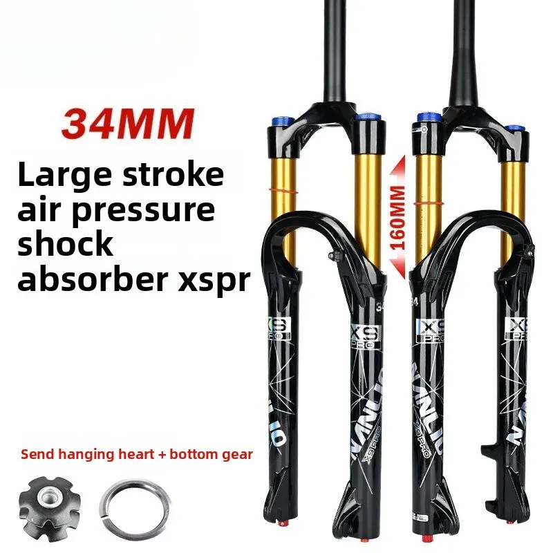 NANLIO Nanbird Mountain Bike Bicycle Front Fork 160 Stroke Air Pressure Shock Absorber 26/27.5/29 Inch X9 PRO