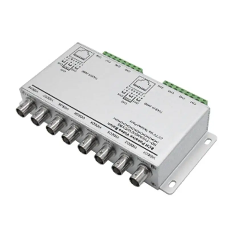 ab25-passive-video-balun-for-tvi-cvi-ahd-cameras-cctv-via-twisted-pairs-utp-video-balun-8ch-transceiver-bnc-to-utp-rj45-8ch-dur