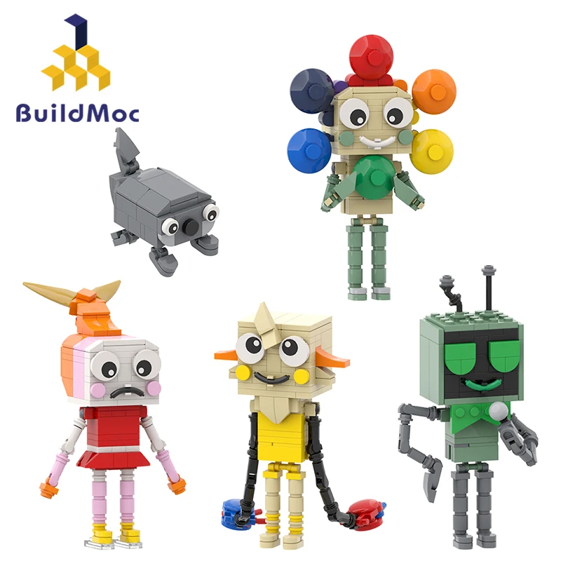 BuildMOC Dandy World Building Kit with Dandy,Vee,Good,Pebble,Shrimpo Model Toys,Ideas Game Animation Figures Blocks Set