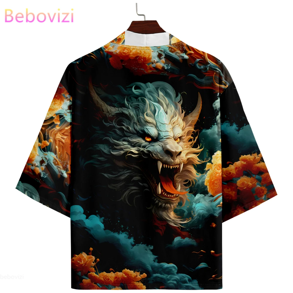 

Anime Demon Lion Kimono Clothes Summer Loose Japanese Streetwear Cardigan Women Men Haori Top Yukata Plus Size 4XL 5XL 6XL