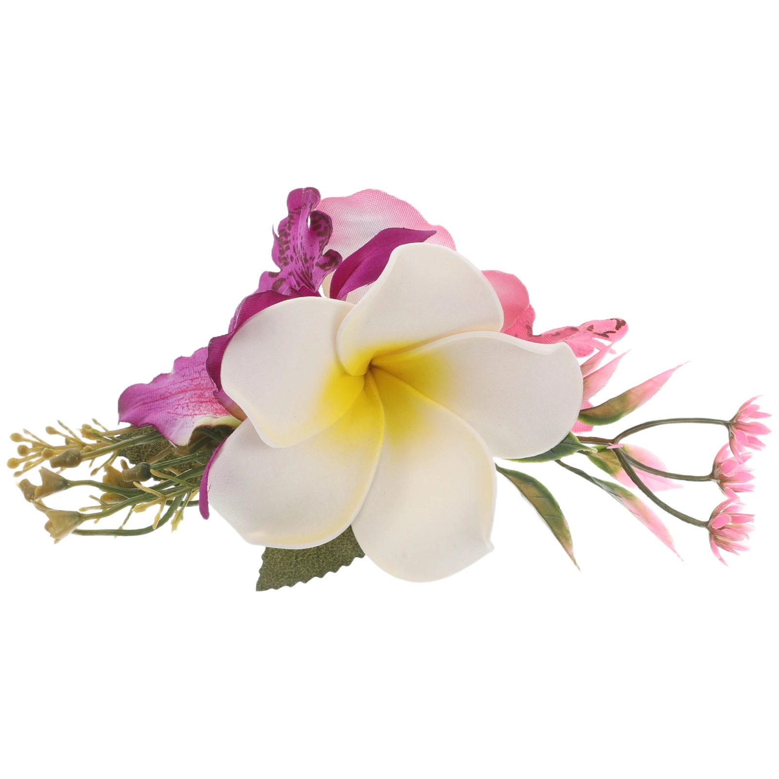 

Frangipani Pearl Hairpin Clip Side Hairstyles Beach Wedding Party Accessories Vacation Decorations Floral Hair Claws Tropical