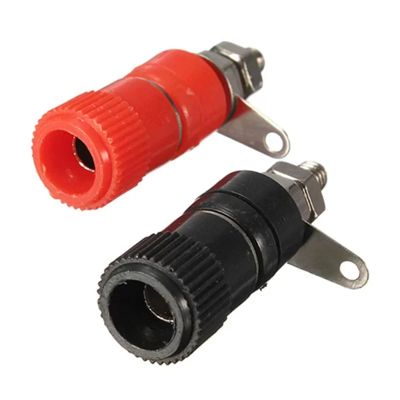 5 Pair (RED + BLACK) Amplifier Terminal Blocks Binding Post Banana Plug Jack Panel Mount Connector JS-910B