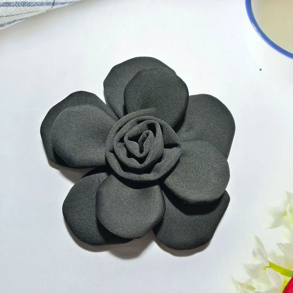 New 3D Collar Flower Petal Breast Corsage Cloth Fabric Exaggerated Design Camellia Small Fragrance Petal Jewelry Accessories