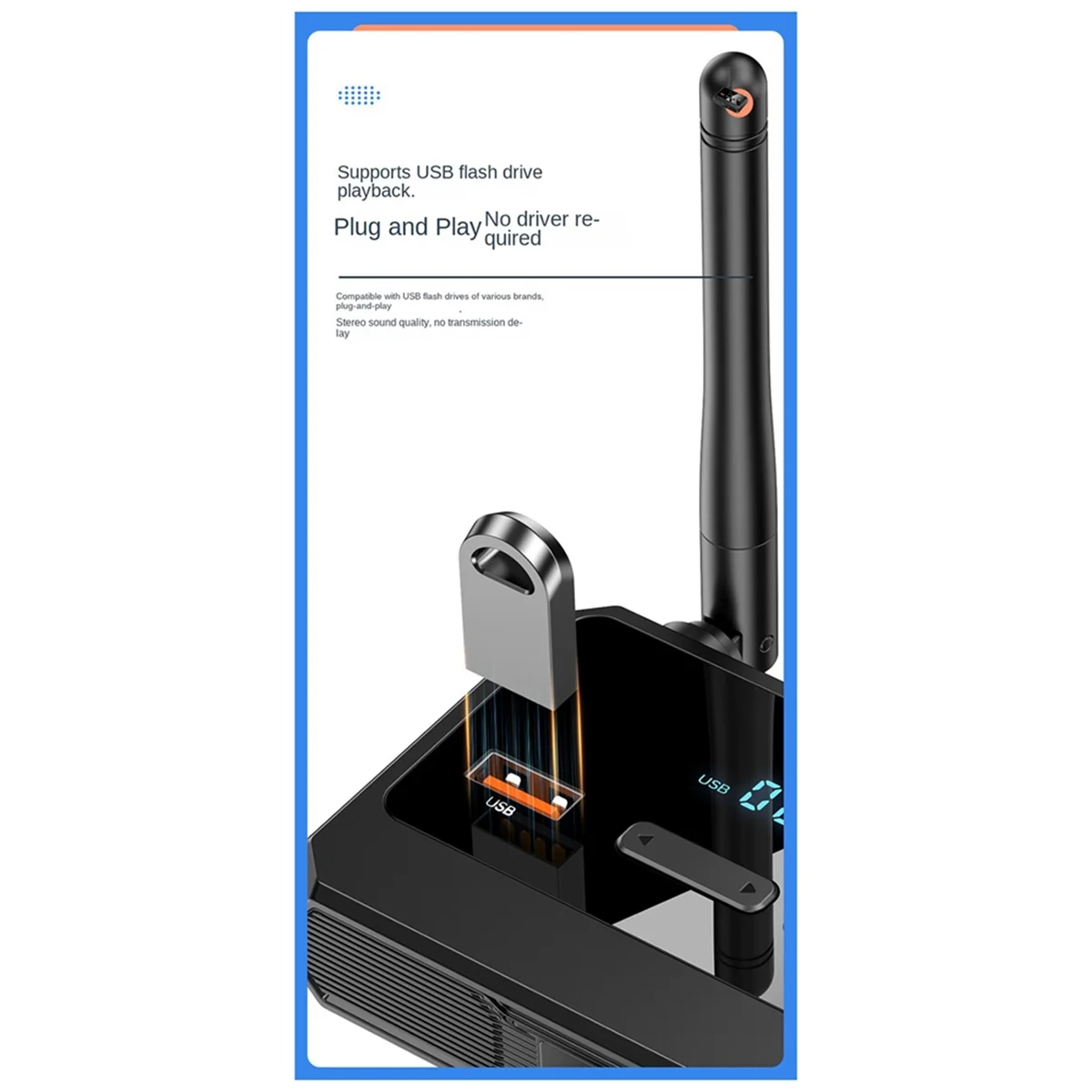 Bluetooth 5.3 display digital receptor bluetooth adaptador coaxial de fibra óptica suporta u disk mp3 player sq