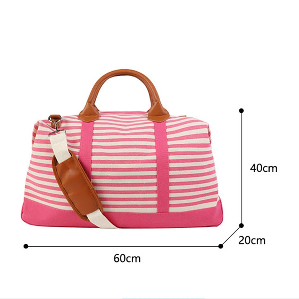 Bolso de lona con monograma personalizado para mujer, bolsa de viaje de gran capacidad con nombre bordado personalizado, regalo de vacaciones