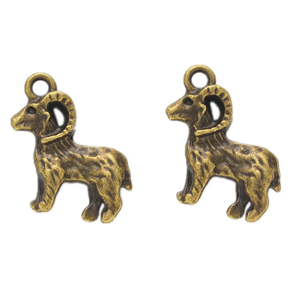 

100pcs/lot DIY Mix Jewelry Accessories Alloy Retro Goat Shaped Pendant For Charms Phone Bracelet
