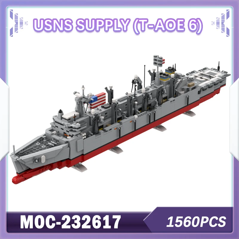 

USNS Supply (T-AOE 6) 1560PCS MOC-232617 Building Block Model Brick Set Creative Gifts High-quality ADULT Stress-relief