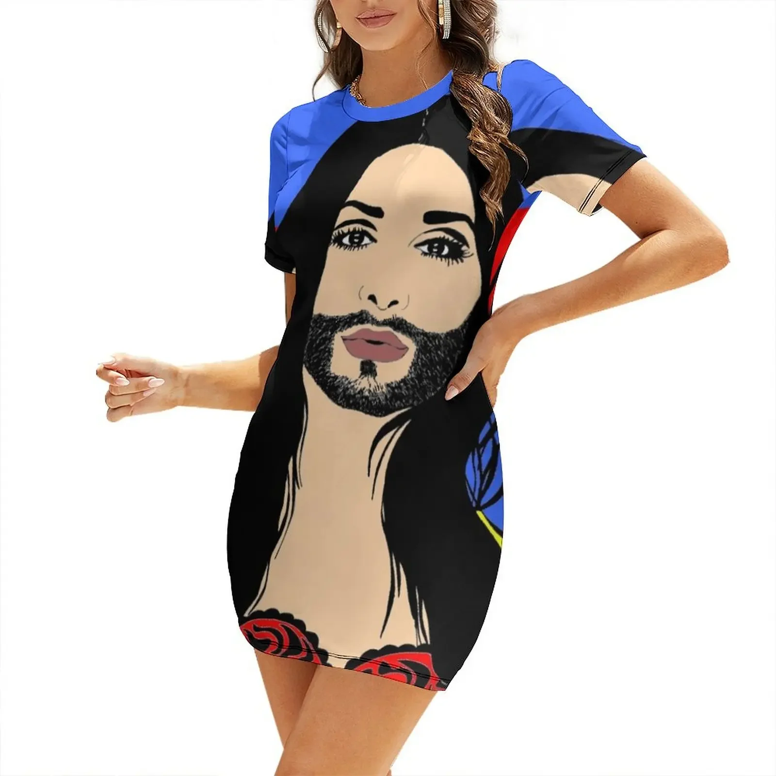 

CONCHITA W Short-Sleeved Dress summer woman dress 2026 luxury evening dresses 2026 evening dresses luxury 2026 luxury dresses