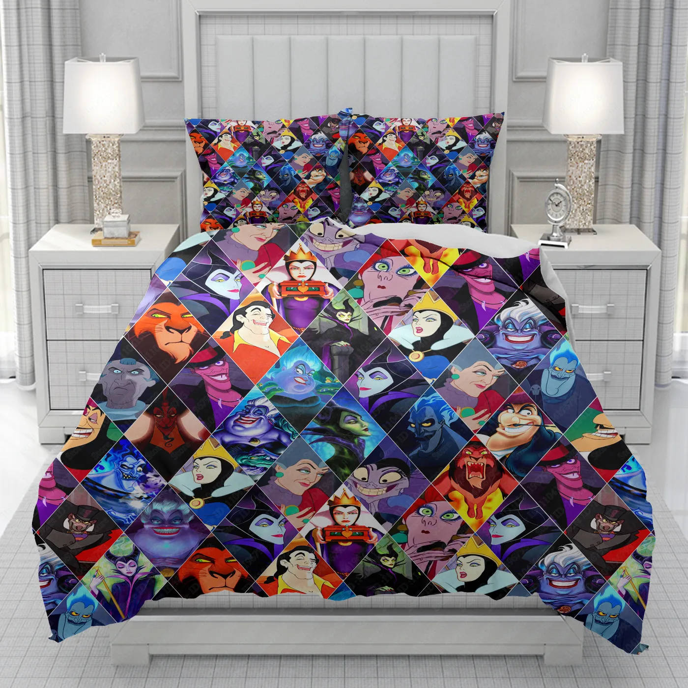 Villains Maleficen Ursula  Hocus Pocu Duvet Cover men women/Children KID Printing Disney cartoon Bedding Set  Comforter Bed Soft