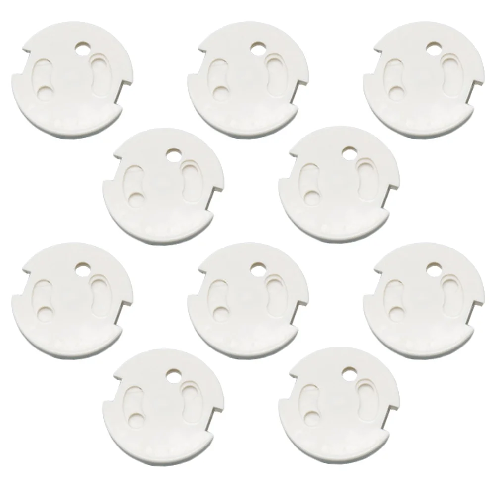 Cubiertas de seguridad para toma de corriente, Protector de Abs a prueba de niños francés, adhesivo fuerte, cubierta de salida duradera, 10 Uds.