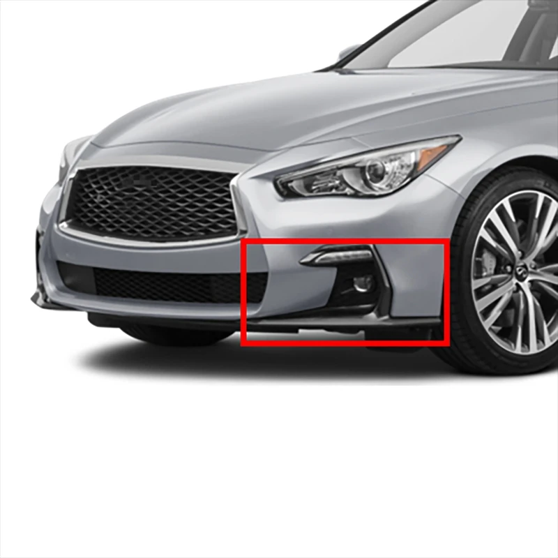 2 قطعة سيارة الجبهة الوفير الضباب غطاء خفيف الحواف حواف ل إنفينيتي Q50 سبورت 2018-2020