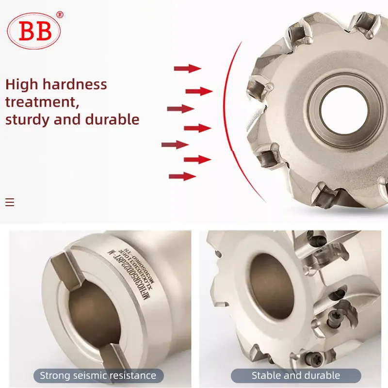 BB MFH03R End Milling Cutter LOGU0303 Insert High Feed CNC Cutting Tool Holder MFH03 Bar Shell Mill for Steel