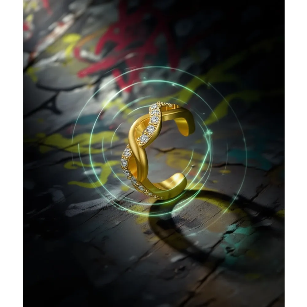 

Набор из 9 золотых позолоченных клипс для ушей без прокола, имитирующих серьги-каффы для хряща