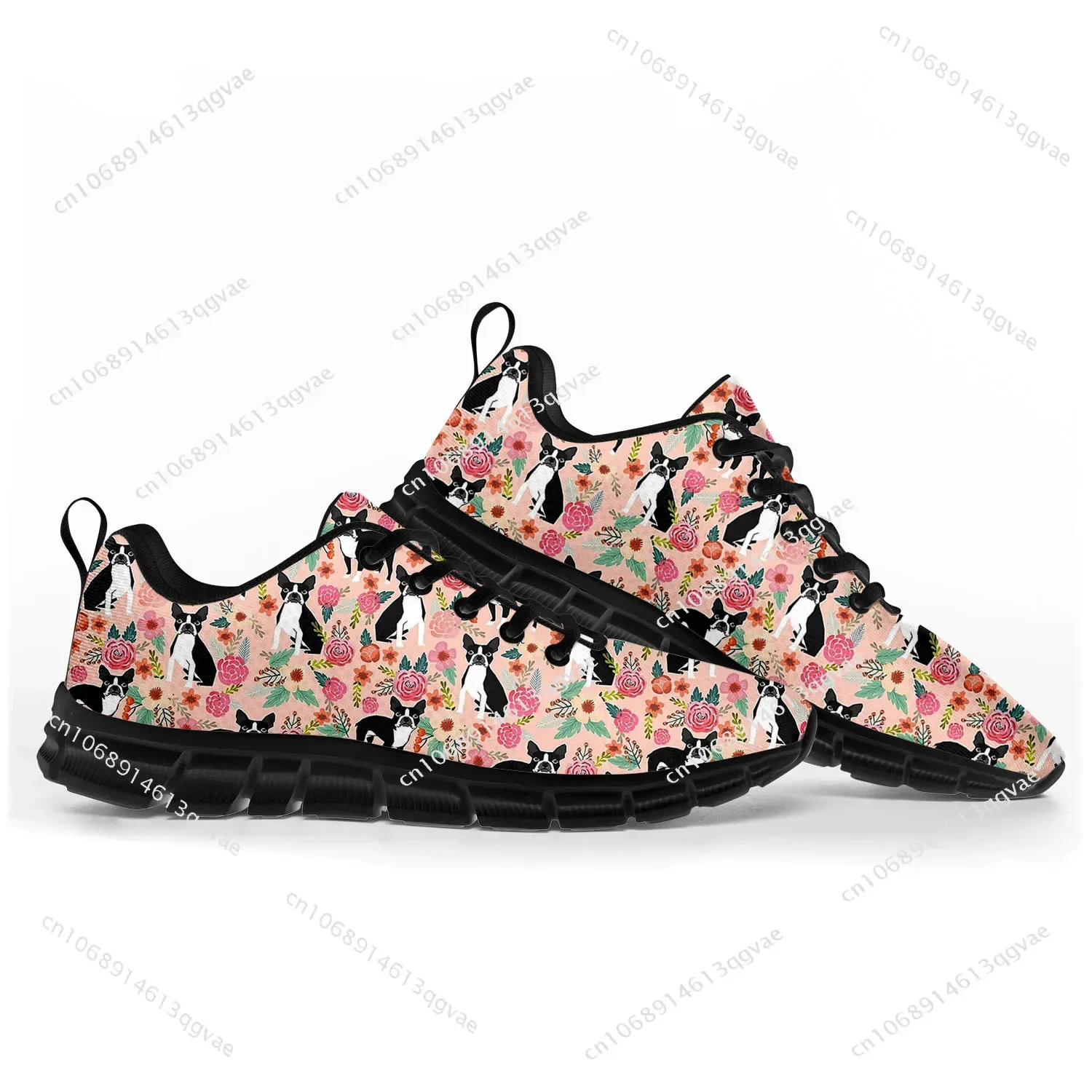 Tênis Boston Terrier personalizados, Sapatos casuais feitos sob medida, Sapatos esportivos para casais, Homens e mulheres, Crianças adolescentes e crianças, Alta qualidade