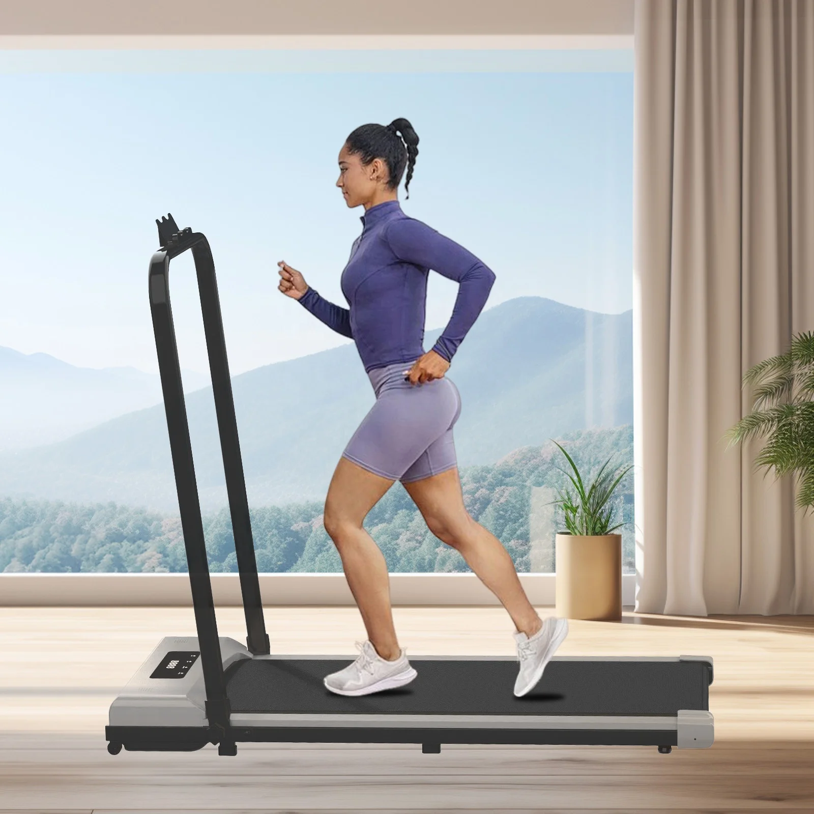 Multi-Function Treadmill Mini Display Remote-controllable Speed-adjustable Foldable Lightweight Treadmill Fitness Equipment