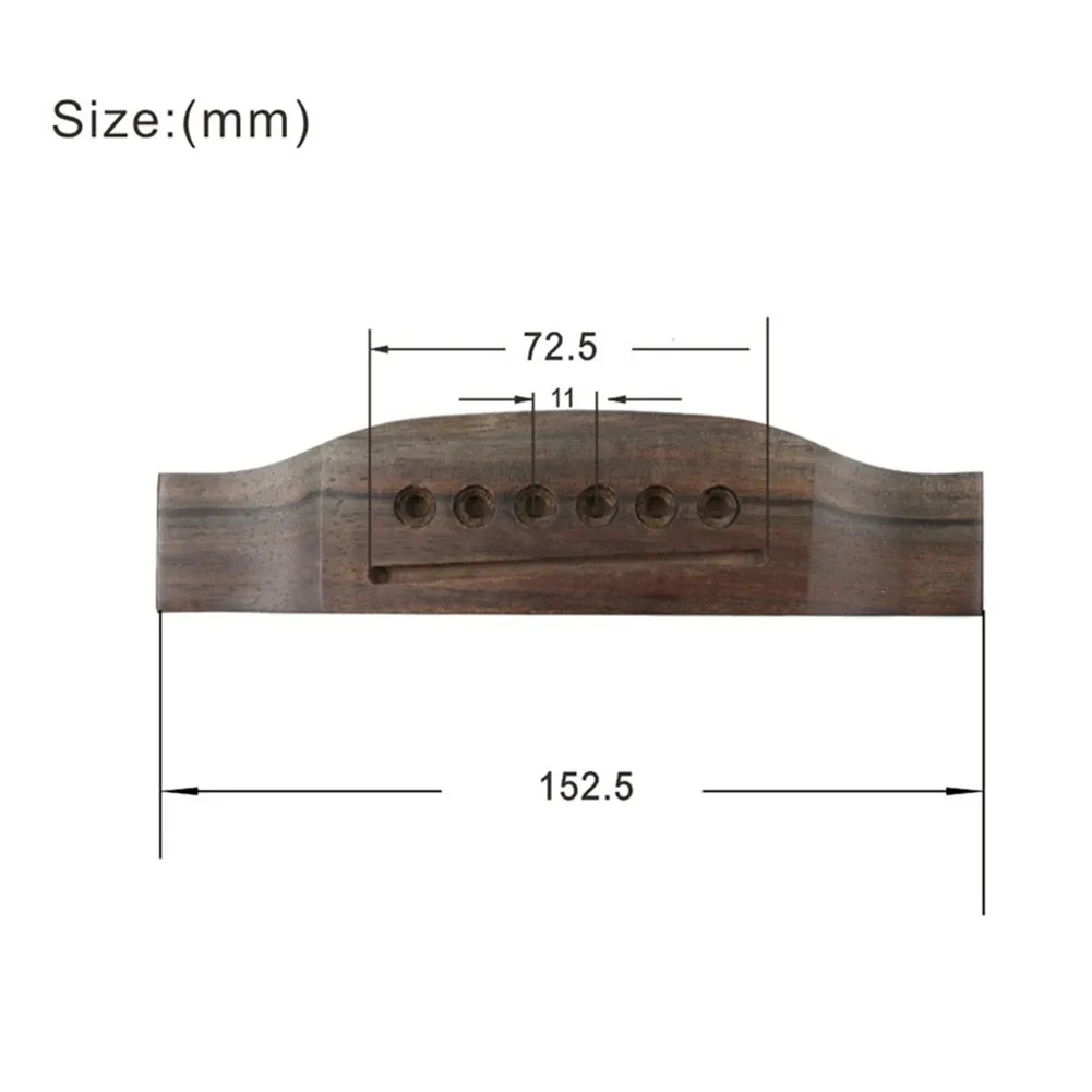 

Rosewood Guitar Bridge Saddle 1* 6 String Accessories Acoustic Adjustable Parts Portable Pratical High Quality