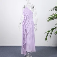 Gown Neck Strap Irregular Long Dress For Women Ruffle Sleeveless High Waist Backless Dresses 2025 New Summer Elegant Party Y2k - Image 5