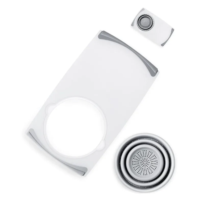 

【RECOMENDAR】Vegetable& Fruit Chopping Board- Multifunctional Kitchen Sink Cutting Board With Expandable PP+ TPR Surface And Drai