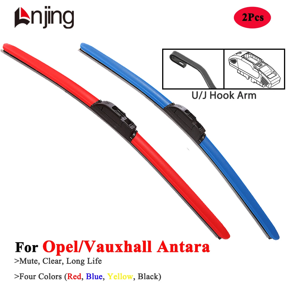 

LNJING Colorful Wiper Blades For Opel Vauxhall Antara L07 2006 2009 2010 2011 2012 2014 2015 2016 Car Accessories Hybrid Wipers