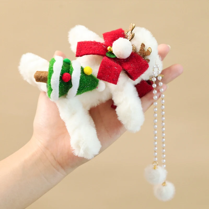 

New Christmas Plush Hair Claw For Women Cute Snowman Santa Claus Boot Decor Hair Clips Barrette Crab Headwear Hair Accessories