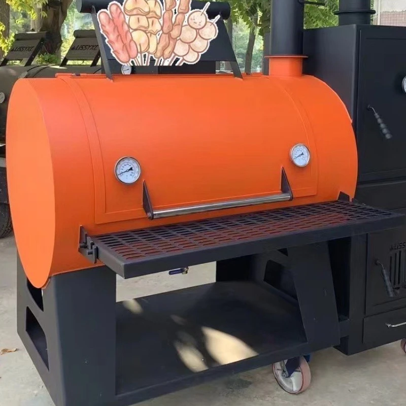 Outdoor Large American Smoke Stove Commercial Fruit Wood Smoke Stove, Texas Roast C