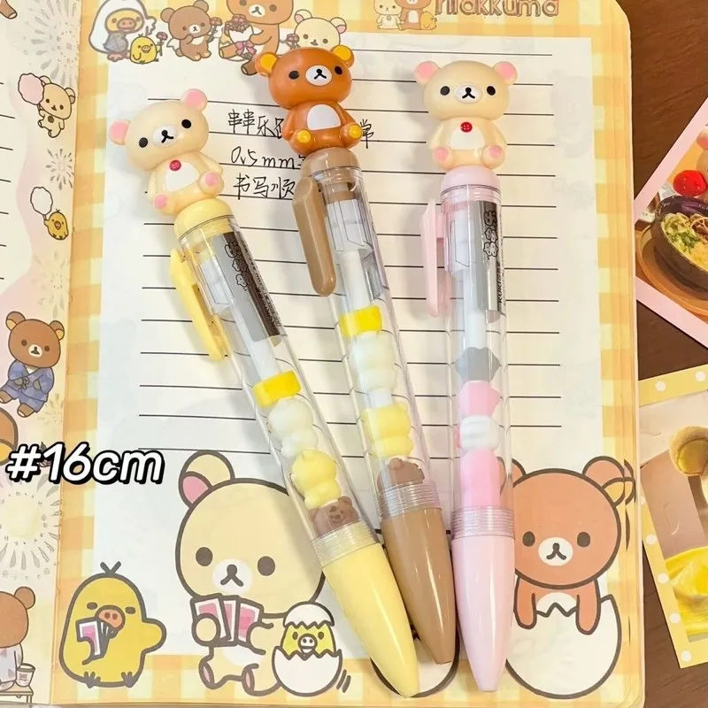 Rilakkuma Beaded Gel Pen Cartoon 0.5mm Black Ink Press Pen Signing Pen Students Exam Writing Pens Friend Girl Birthday Gifts view 3