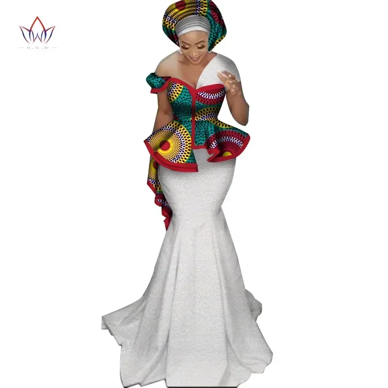 New Fashion Lace Skirt Set for Women Dashiki Elegant African Clothes Applique Plus Size Traditional African Clothing WY3244