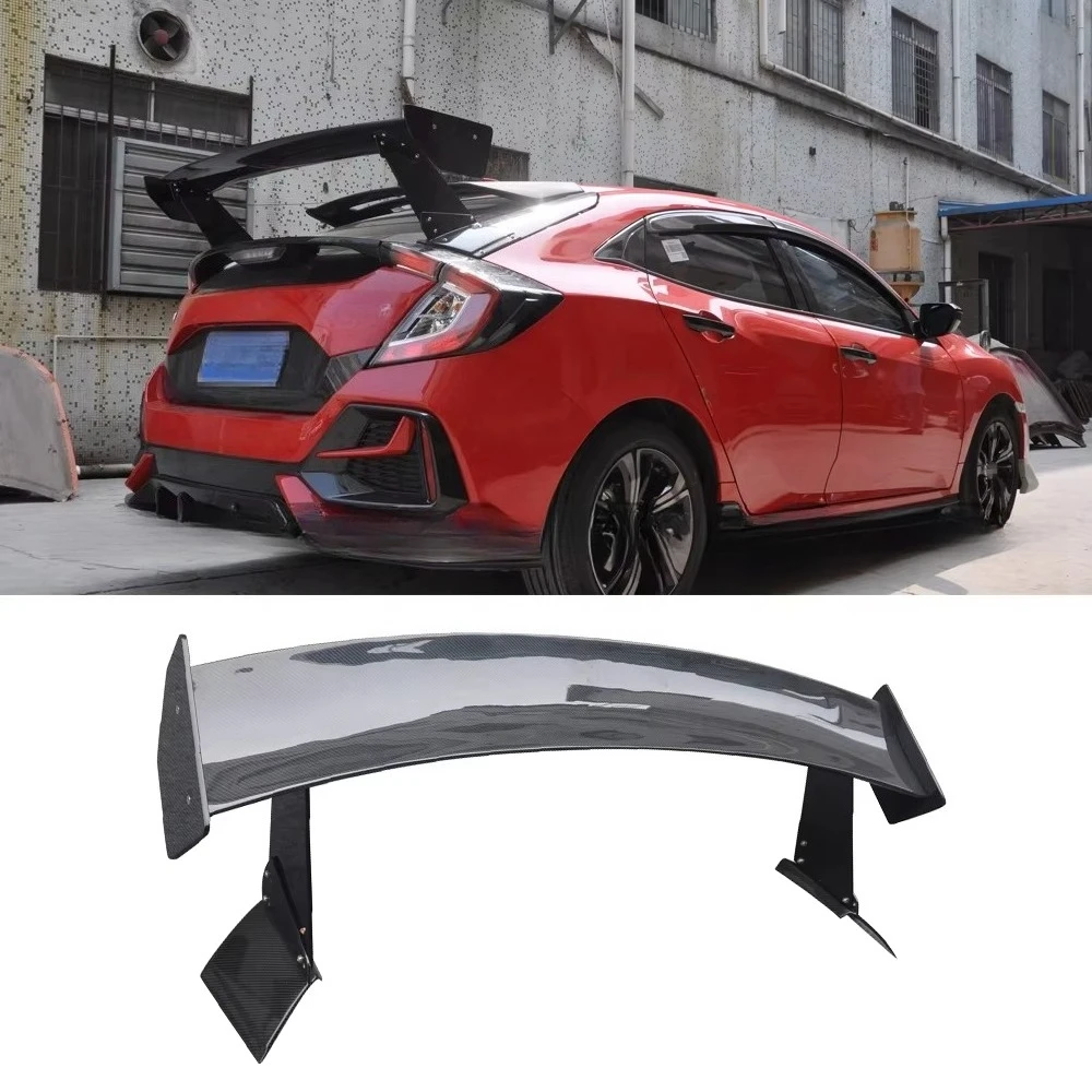 نوع ألياف الكربون الخلفي الجذع الذيل الجناح عالية ركلة المفسد ل هاتشباك نوع R FK7 FK8 10TH 2016-2019 #6
