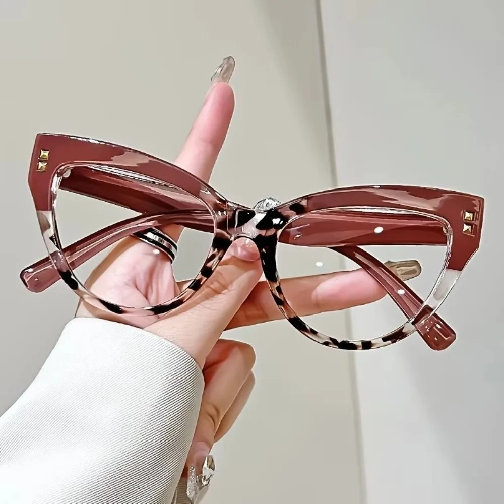 

Retro Anti-blue Light Cat Eye Reading Glasses Unisex Luxury Oversized Eyeglasses Trendy Computer Glasses