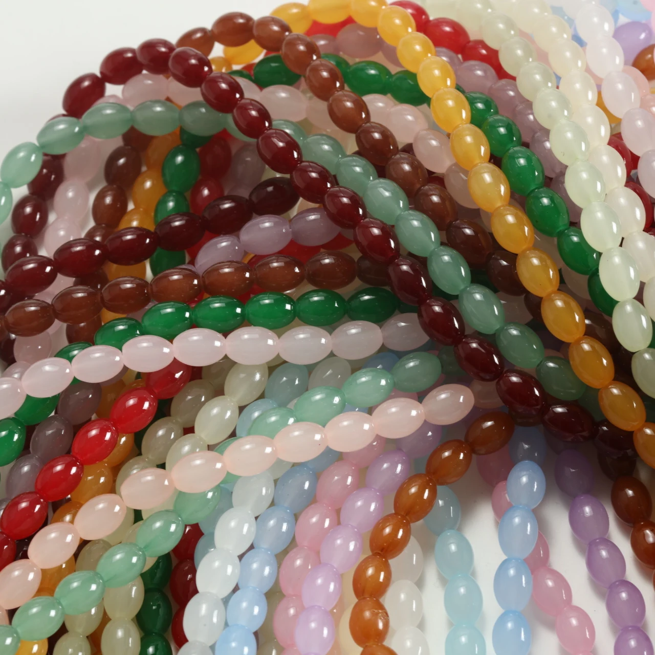 105-210pcs Oval Rice Beads for Jewelry Making Sewing Garment Beads Glass Spacer Beads DIY Bracelet Necklace Needdlework